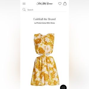 Faithfull the Brand La Pineta 100% Linen mini dress